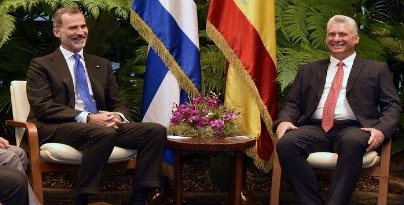 Encuentro de Díaz Canel con monarca español Encuentro de Díaz Canel con monarca español