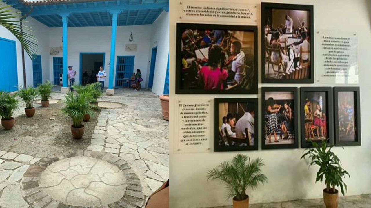 Sede de la Orquesta Infantil de la comunidad en la Casa Pratt Puig, donde existe un programa cultural mediante el cual se está conformando una orquesta de violines.