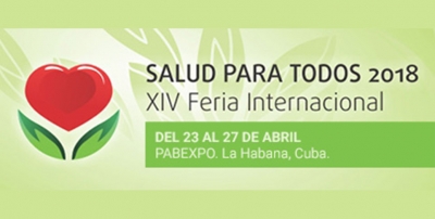 Banner alegórico a la XIV Feria Internacional Salud para Todos