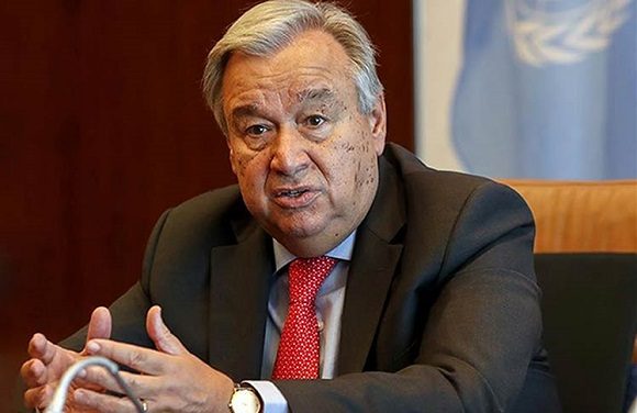 Antonio Guterres compartió en su cuenta oficial en Twittter la convocatoria al evento sobre el tema en septiembre. (Foro: Prensa Latina)