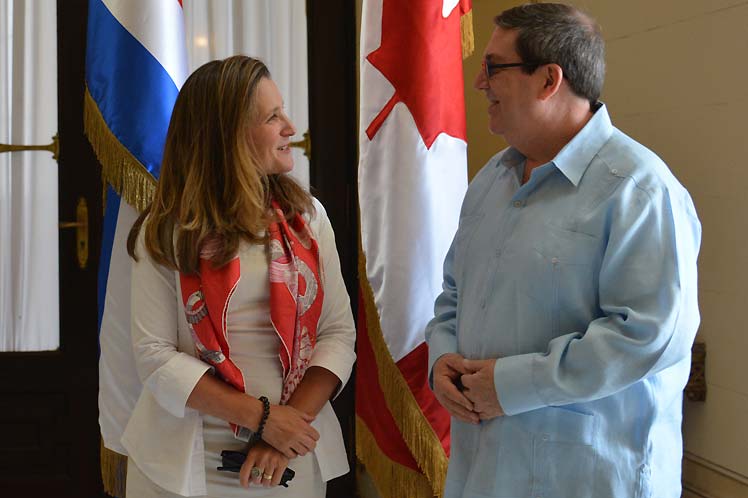Canciller cubano recibirá en La Habana a su homóloga canadiense Canciller cubano recibirá en La Habana a su homóloga canadiense