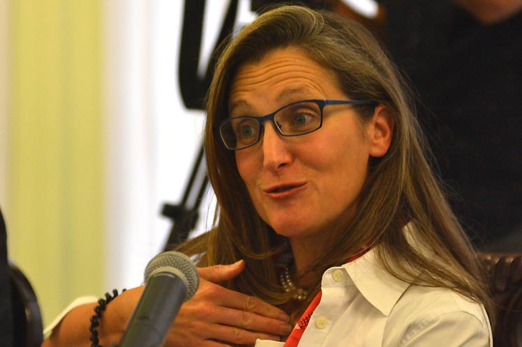 Ministra de Relaciones Exteriores de Canadá, Chrystia Freeland Ministra de Relaciones Exteriores de Canadá, Chrystia Freeland