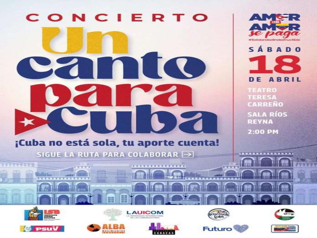 Un Canto para Cuba” desde Venezuela este sábado en Caracas