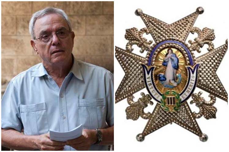 España condecora a conocido historiador de Cuba Eusebio Leal España condecora a conocido historiador de Cuba Eusebio Leal