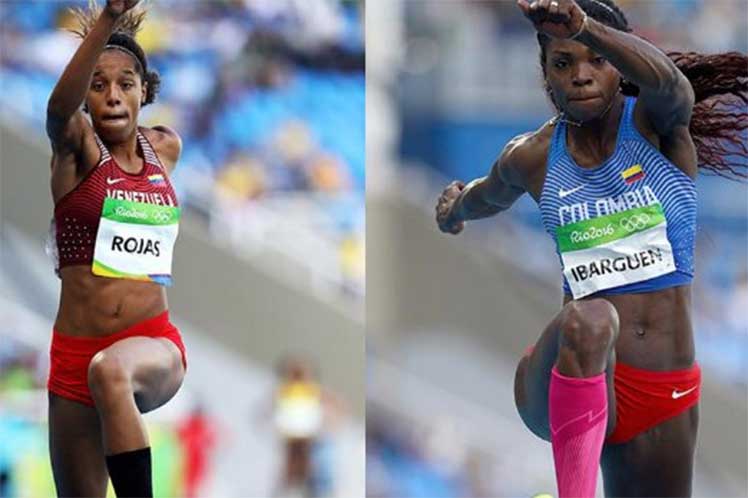 Yulimar Rojas y Caterine Ibargüen Yulimar Rojas y Caterine Ibargüen