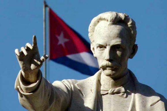 José Martí y Bandera cubana