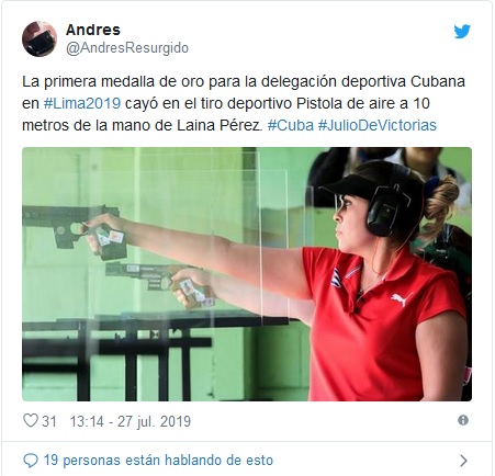 Tiro deportivo, Laina Pérez. Tiro deportivo, Laina Pérez.