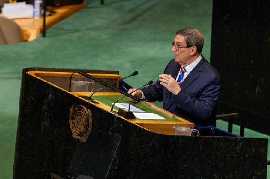 Bruno Rodríguez Parrilla en Debate de la Asamblea General de las Naciones Unidas bajo el punto 38, "Necesidad de poner fin al Bloqueo económico, comercial y financiero impuesto por los Estados Unidos Bruno Rodríguez Parrilla en Debate de la Asamblea General de las Naciones Unidas bajo el punto 38, "Necesidad de poner fin al Bloqueo económico, comercial y financiero impuesto por los Estados Unidos