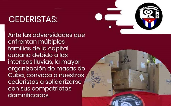  Llaman los CDR a solidaridad con damnificados por intensas lluvias