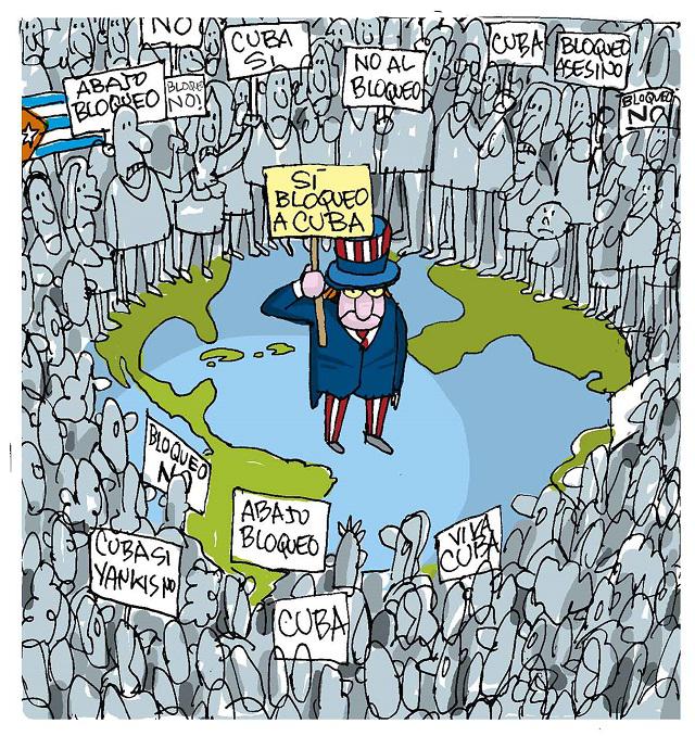 Imagen de Cuba contra el bloqueo. Foto: Martirena Imagen de Cuba contra el bloqueo. Foto: Martirena
