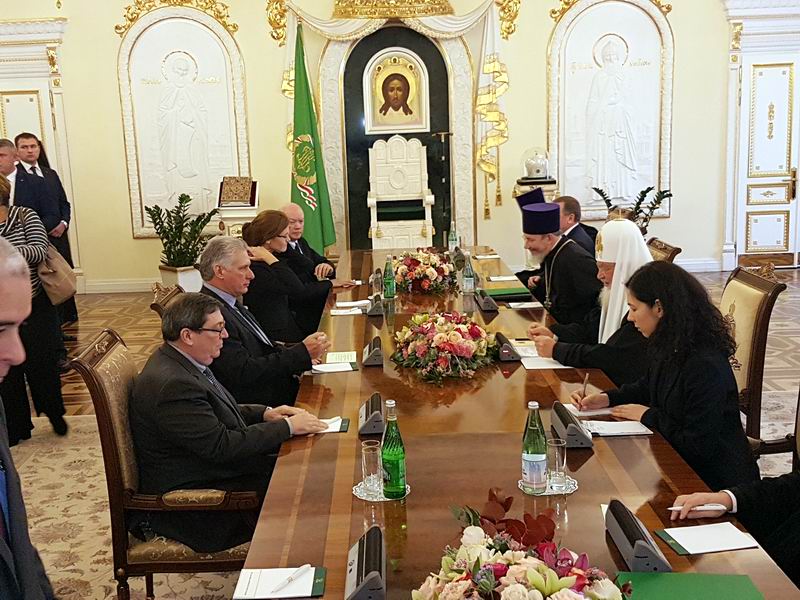 Recibe Patriarca de la Iglesia Ortodoxa Rusa a Díaz-Canel Recibe Patriarca de la Iglesia Ortodoxa Rusa a Díaz-Canel