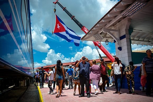 Arribo a la estación de ferrocarril de la ciudad de Holguín