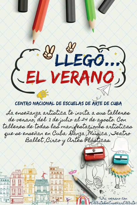 cartel de los talleres de verano