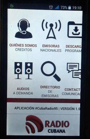 Aplicación para móviles de la Radio cubana.