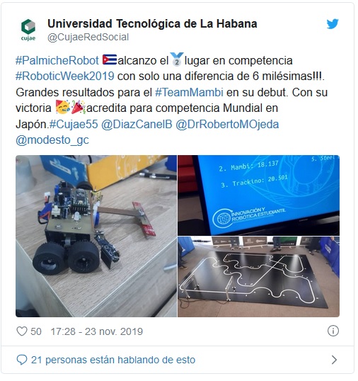 Robot cubano gana dos premios en Chile y clasifica para el Mundial de Japón Robot cubano gana dos premios en Chile y clasifica para el Mundial de Japón