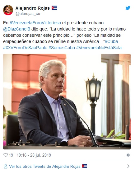 Díaz-Canel: “Venezuela es la primera trinchera de la lucha antimperialista” Díaz-Canel: “Venezuela es la primera trinchera de la lucha antimperialista”