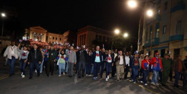 La marcha fue un juramento multitudinario y un compromiso con la defensa de la Patria. Foto: Dunia Álvarez Palacios 